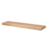 Wandregal Eiche massiv 4 cm Stärke mit Baumkante und gerade Kante – 22cm Tief – in 40-120 cm Länge  – schwebendes Regal mit unsichtbarer Befestigung – Massivholz Regalbrett, Bücherregal – Kratzfest & natürlich geölt
