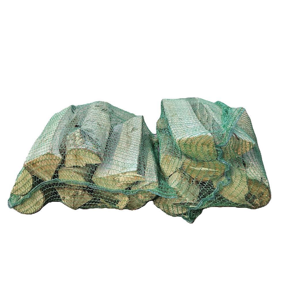 Kaminholz Laubholz-Mix 25 cm Scheitlänge,  im Netzsack  12,5 dm³, kammergetrocknet & sofort brennbereit.