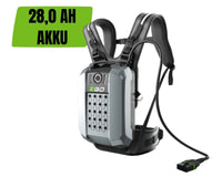 EGO BAX1501 28AH Rückentragbarer Akku mit Tragegurt für Profis