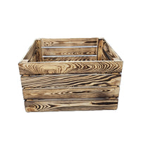 5- er Set  Vintage Holzkisten Geflammt – 50x40x30 cm & 40x30x25 cm – Weinkisten & Obstkisten im Used-Look – Dekokisten & Regale – Holzboxen als Möbel & Aufbewahrung – Rustikale Deko