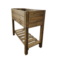 Hochbeet aus massivem Kiefernholz 79x40x78 cm – Rechteckig, natur geölt, für Garten, Terrasse & Balkon – Pflanzkasten Holz – Robustes Pflanzbeet Outdoor