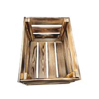Vintage Holzkisten Geflammt – 40x30x25 cm – Weinkisten & Obstkisten im Used-Look – Dekokisten & Regale – Holzboxen als Möbel & Aufbewahrung – Rustikale Deko
