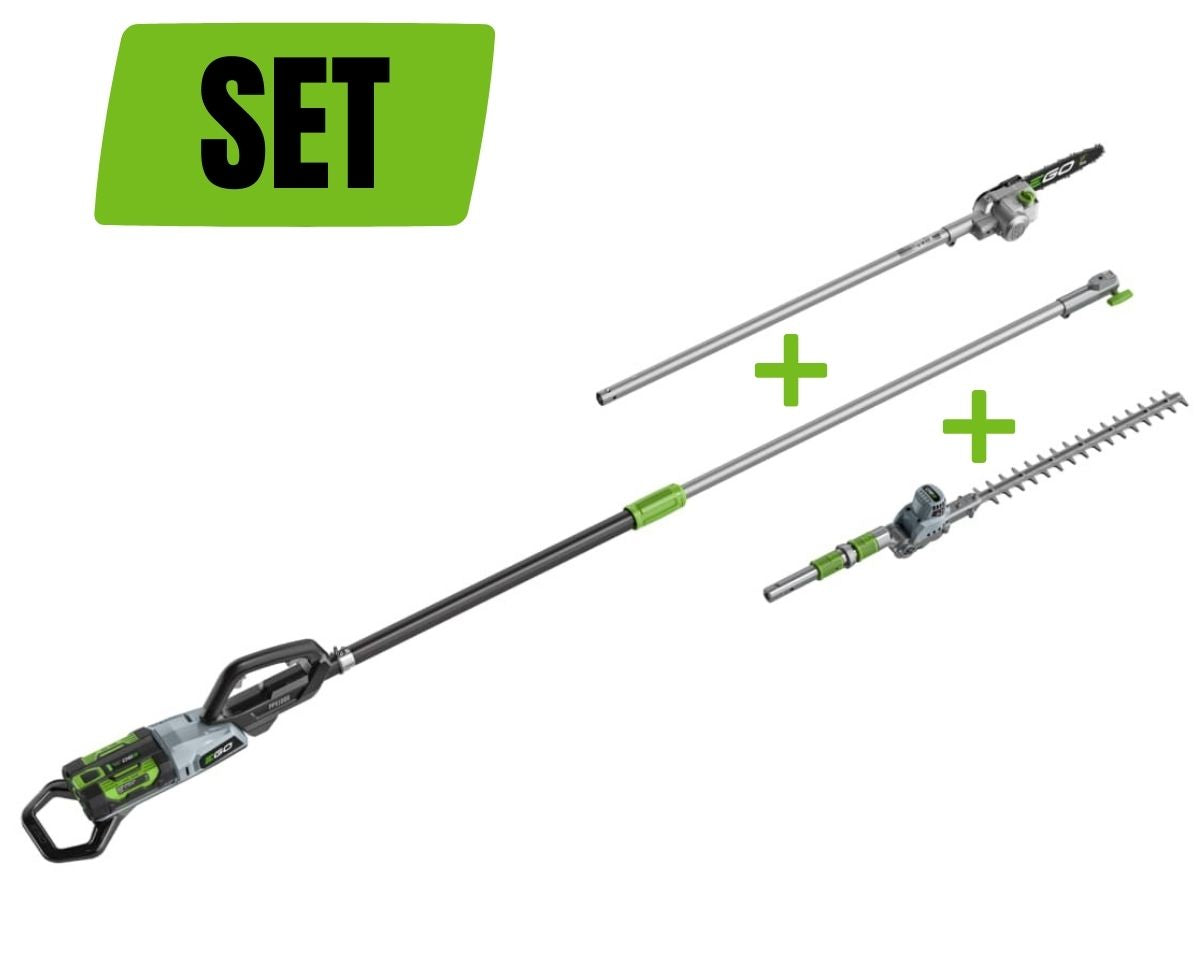 EGO PPCX1000 Set mit Hochentaster-Aufsatz und Heckenscheren-Aufsatz KIT