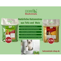 Denny BioAnimals®  Tofu Katzenstreu 3 kg/8L – 100 % natürlich & biologisch abbaubar – ultra saugstark, klumpend, staubfrei & geruchsneutral – nachhaltiges Katzenstreu aus Pflanzenfasern.