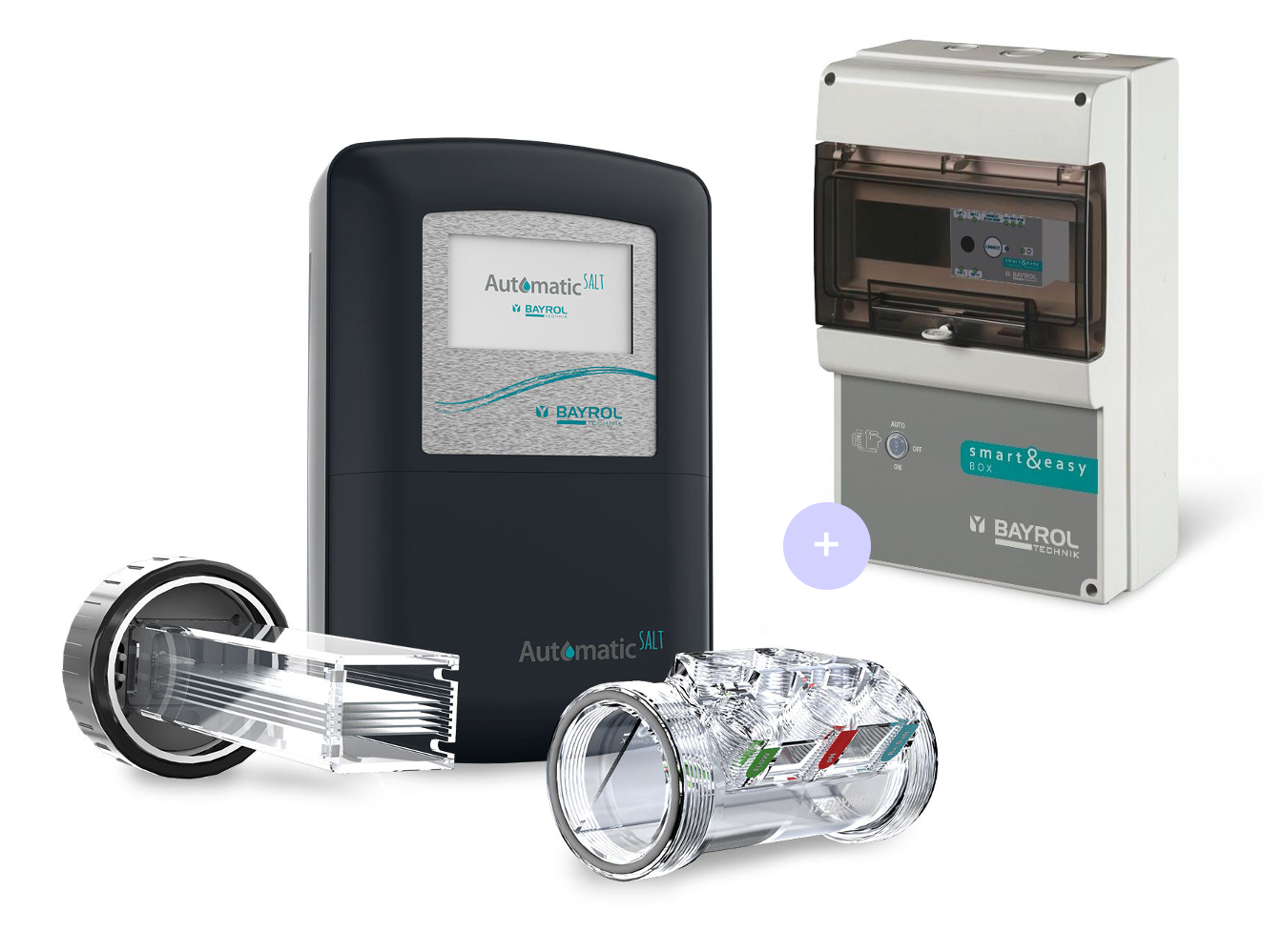 BAYROL Automatic Salt AS5, AS7 Set mit pH- und Rxmessung, WIFI mit Smart&Easy Box