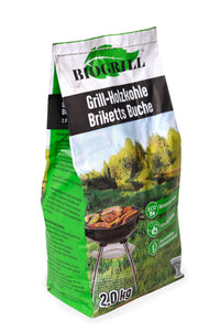 Set Grillkohle 11 kg – 5 kg Holzgrillkohle + 4 kg Buchenholzkohlebriketts +2 kg Buchenholzkohlebriketts Gratis,   Premium Naturkohle für Grill & BBQ – Lange Glut, schnelles Anzünden, hohe Hitze – Ideal für Holzkohlegrill & Smoker