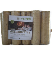 Holzbriketts rund mit Loch Palette