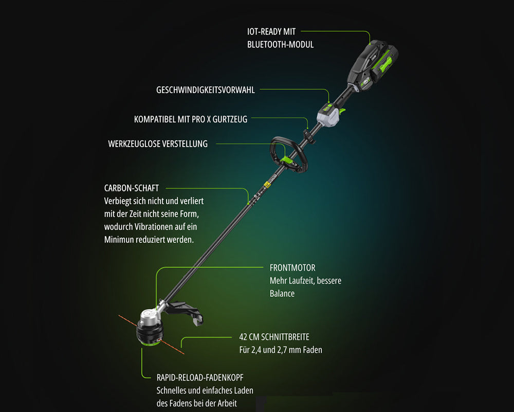 EGO STX4200 Rasentrimmer / Freischneider für Profis