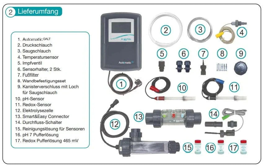 BAYROL Automatic Salt AS5, AS7 Set mit pH- und Rxmessung, WIFI mit Smart&Easy Box