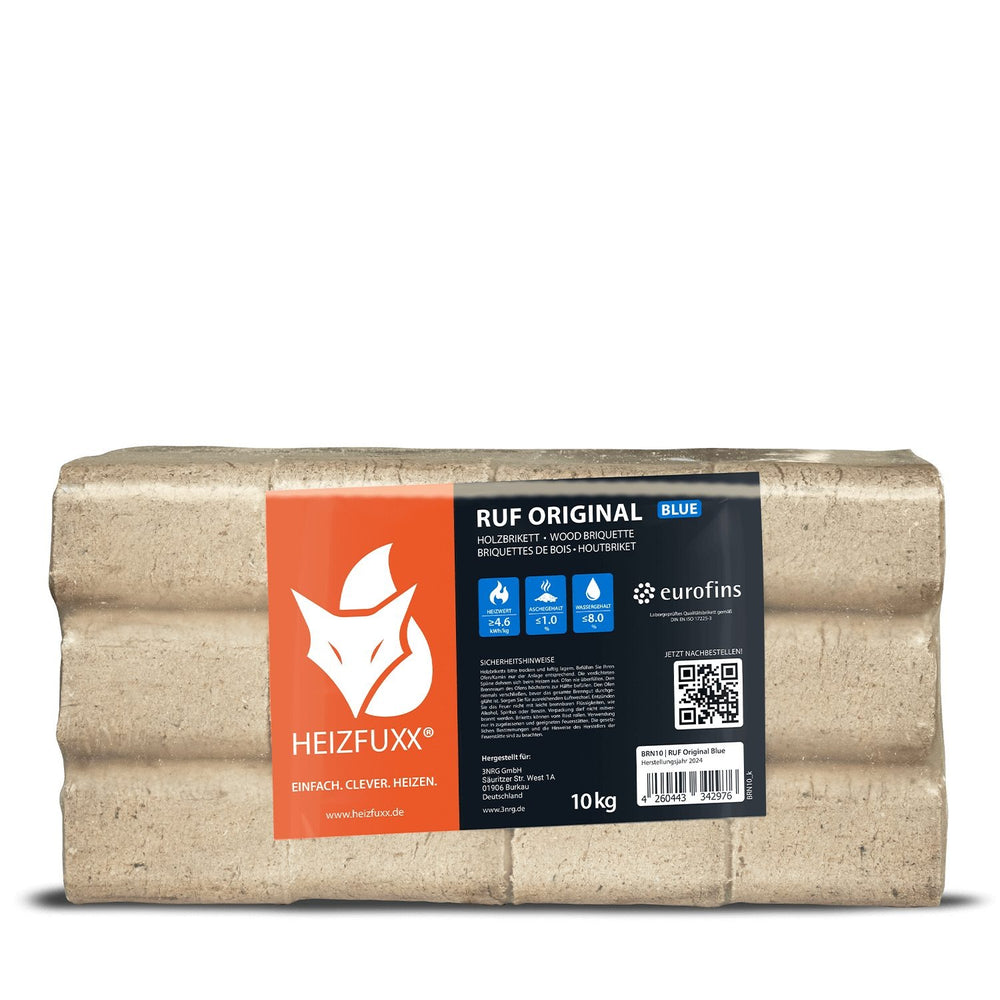 Holzbriketts RUF Original Blue 300 kg, (Palette, 30-St)