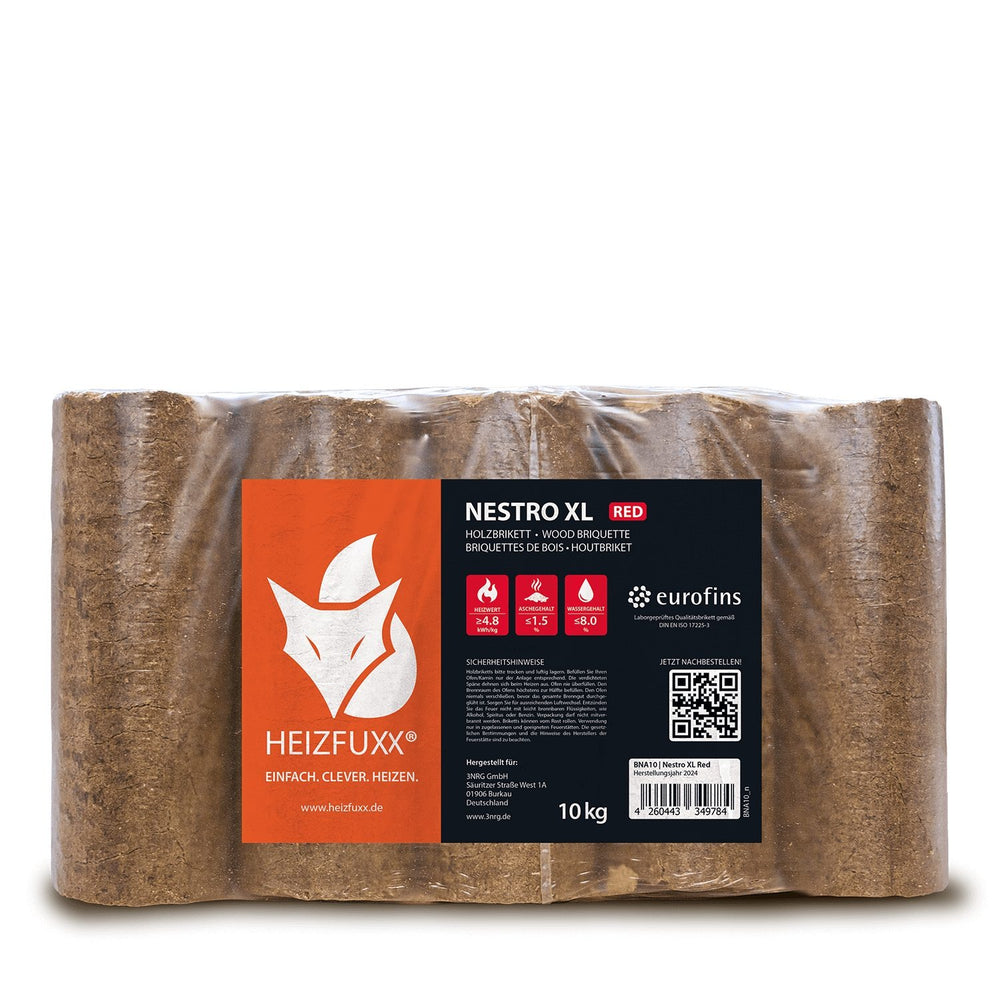 Holzbriketts Nestro XL Red 300 kg, (Palette, 30-St)