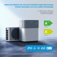Midea PortaSplit mobile Split-Klimaanlage mit Wärmepumpe, 12000 BTU, 3.5 kW, Weiß
