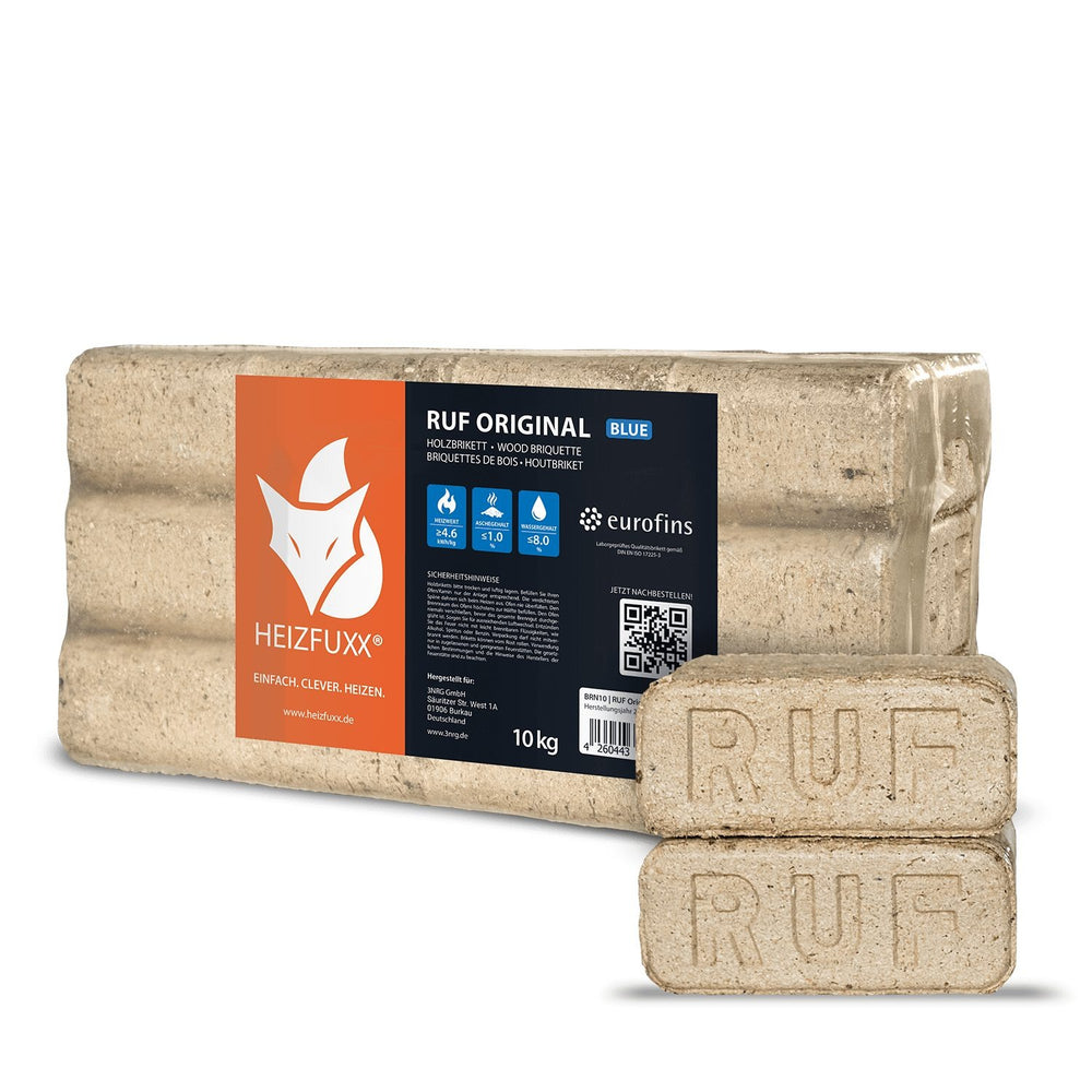 Holzbriketts RUF Original Blue 300 kg, (Palette, 30-St)