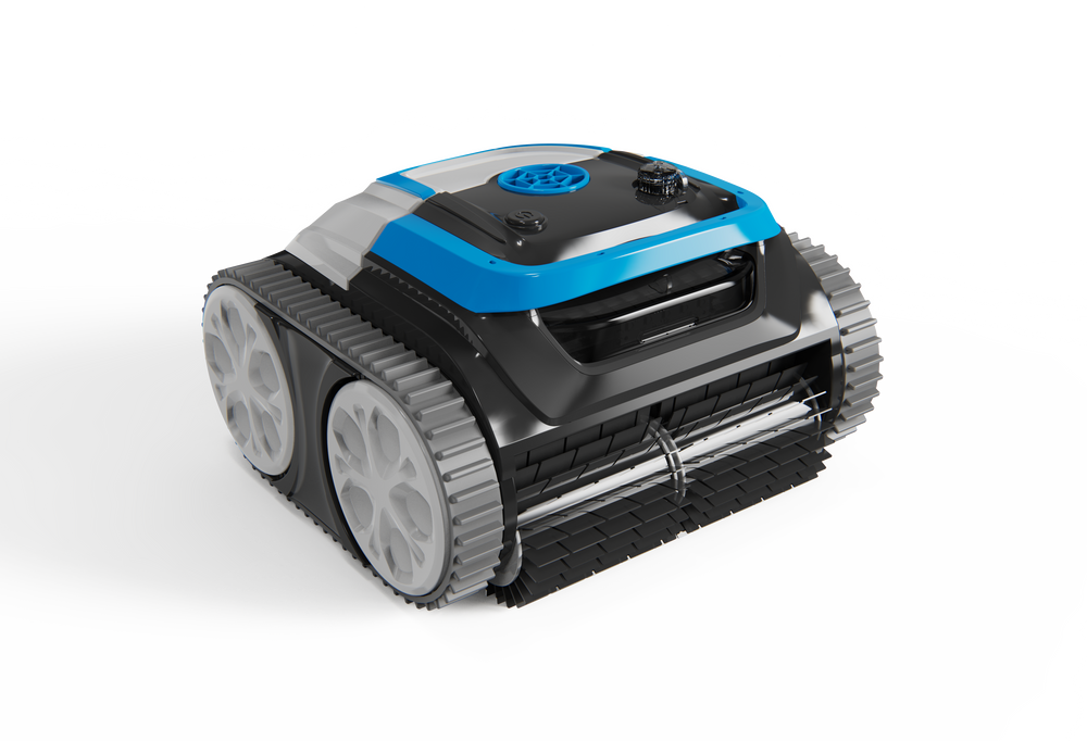 Hayward iPower Shark Poolreinigungsroboter für Schwimmbecken bis 50m², akkubetrieben, grau/blau