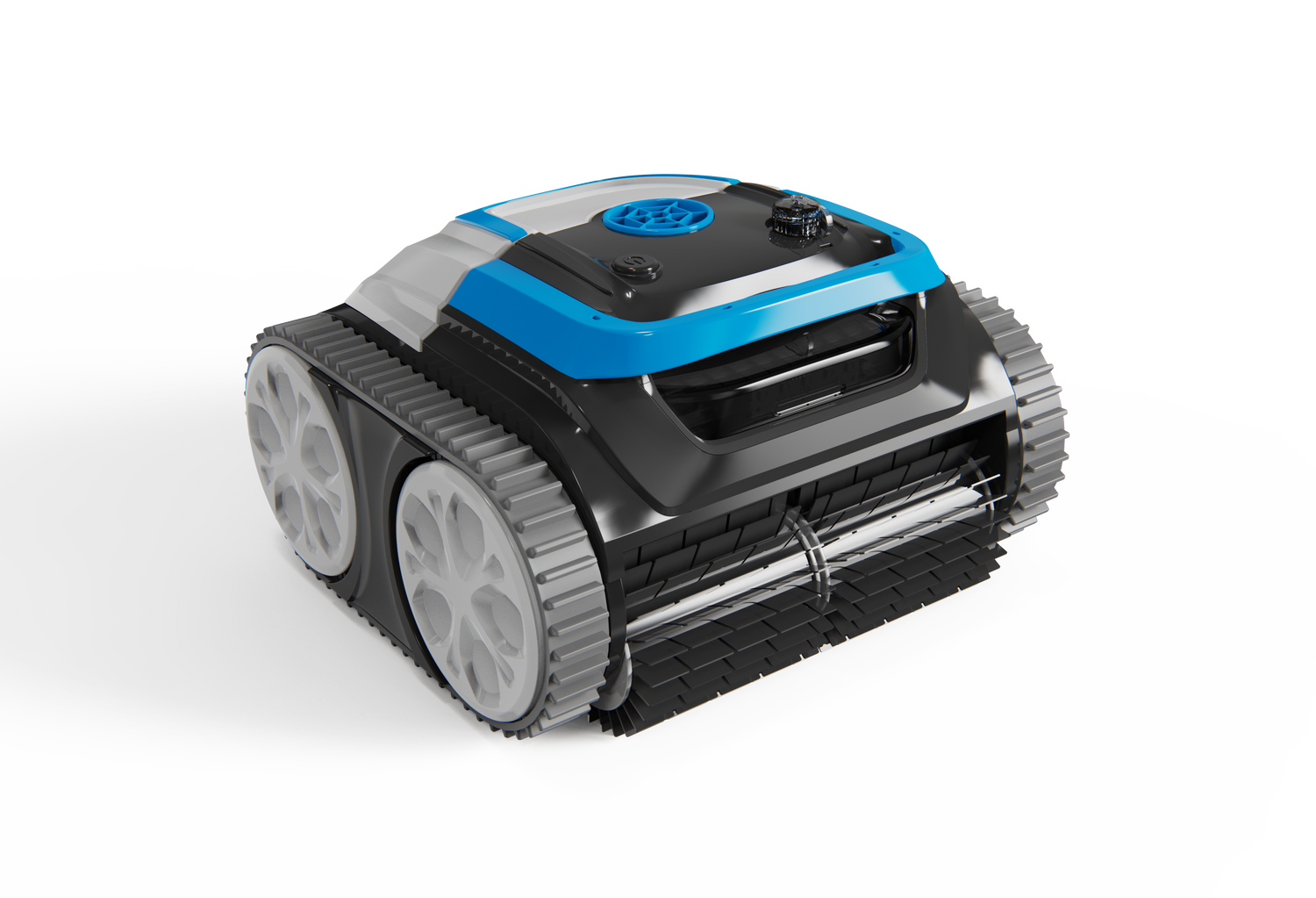 Hayward iPower Shark Poolreinigungsroboter für Schwimmbecken bis 50m², akkubetrieben, grau/blau