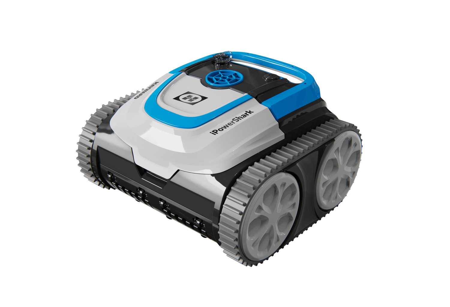 Hayward iPower Shark Poolreinigungsroboter für Schwimmbecken bis 50m², akkubetrieben, grau/blau
